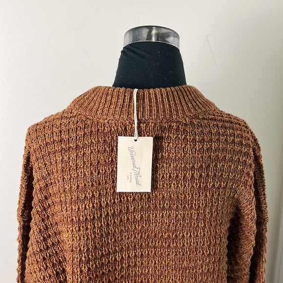 Cable Knit Crochet Cotton Blend Cropped Sweater Size Large - Picture 2 of 11